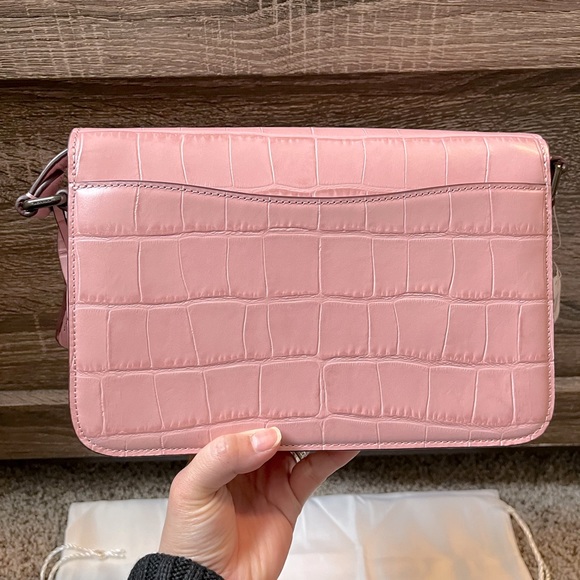 ❌SOLD❌ NWT Coach Studio Croc-Embossed Leather Shoulder Bag - Picture 4 of 14